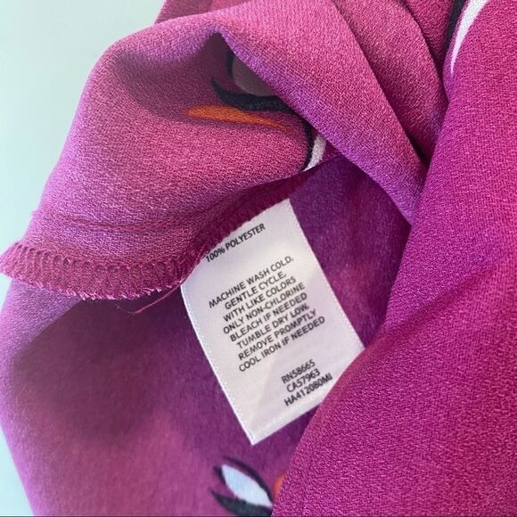 Halogen pink magenta floral midi skirt size 1X - Picture 6 of 8